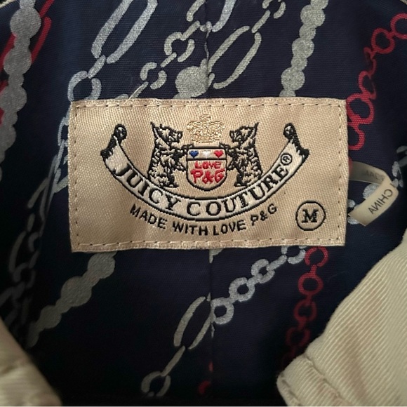 Vintage Y2K Style Juicy Couture Women's Tan Short Trench Coat Jacket Size Medium - Picture 16 of 16